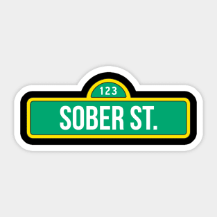 Sober Street TV Parody Alcoholic Addict Recovery Sticker